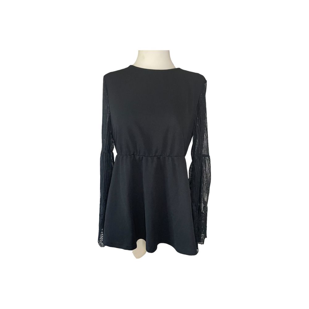 Black SHEIN Bell sleeve  blouse size Medium